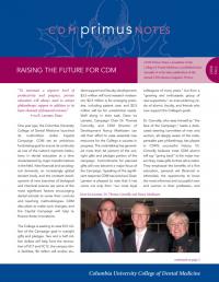 Primus Notes Fall '09 Raising the Future for CDM